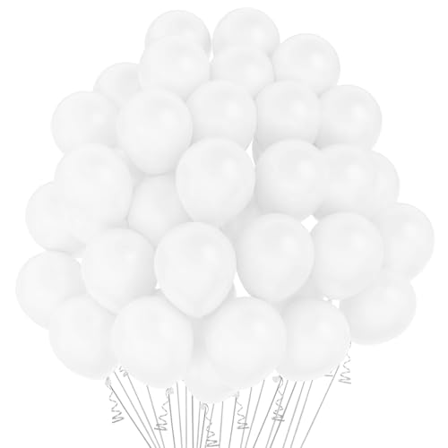 Luftballons Weiß 100 Stück 12 Zoll Matt Weiße Luftballons Geburtstag Latex Weiße Ballons Luftballon Girlande Weiss Für Hochzeitsdekoration Geburtstag Taufe Babyparty Valentinstag Jugendweihe Deko von Hroanc