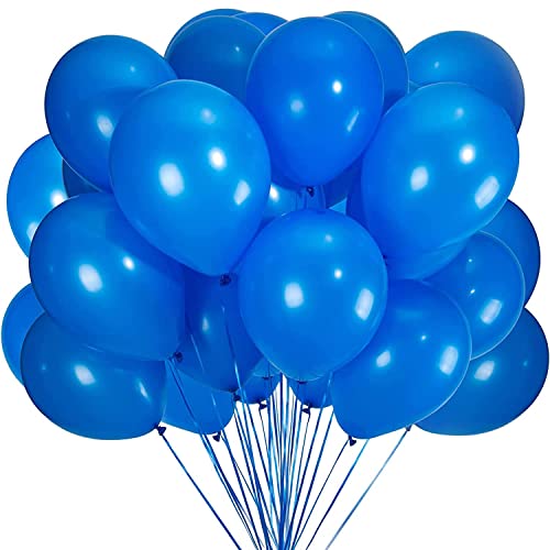 Hrobig Blaue Luftballons 100 Stück 12 Zoll Premium Latex Ballon, Party Ballons, Geburtstagsballon für Junge Babyparty, Blau Geburtstagsdekorationen Männer, Taufe, Gender Reveal von Hrobig
