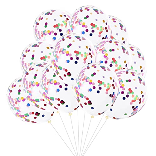 Hrobig Konfetti Luftballons Bunt 30 Stück, 12 Zoll Helium Ballons mit Konfetti Gefüllt, Premium Bunte Latex Konfetti Luftballon für Geburtstag Hochzeit Party Deko von Hrobig