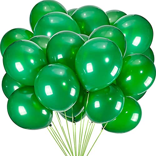 Hrobig Luftballons Dunkelgrün - 100 Stück 30 cm / 12 zoll Helium Ballons - Dunkelgrün Latex Luftballon für Geburtstag, Hochzeit, Babyparty, Halloween Oder Weihnachten party Deko von Hrobig