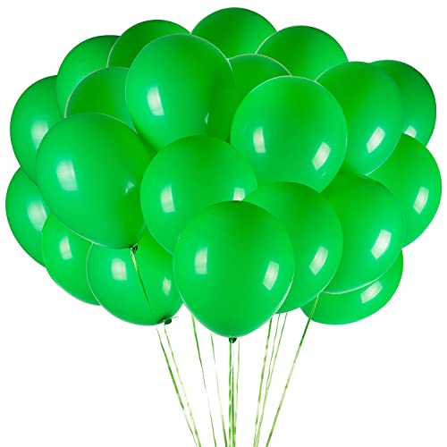 Hrobig Luftballons Grün - 100 Stück 30 cm / 12 zoll Helium Ballons - Grüne Latex Luftballon für Geburtstag, Hochzeit, Babyparty, Halloween Oder Weihnachten party Deko von Hrobig