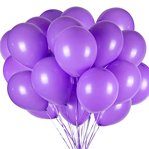 Hrobig Luftballons Lila - 100 Stück 30 cm / 12 zoll - Premium Latex Helium Ballons für Geburtstag, Hochzeit, Babyparty, Halloween Oder Weihnachten party Deko von Hrobig