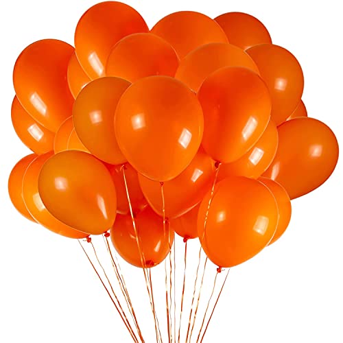 Hrobig Luftballons Orange - 100 Stück 30 cm / 12 zoll - Premium Latex Helium Ballons für Geburtstag, Hochzeit, Babyparty, Halloween Oder Weihnachten party Deko von Hrobig