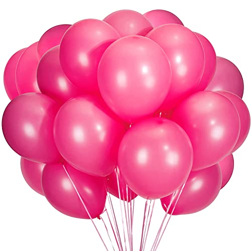 Hrobig Luftballons Pink - 100 Stück 30 cm / 12 zoll Helium Ballons - Pinke Latex Luftballon für Geburtstag, Hochzeit, Babyparty, Halloween Oder Weihnachten party Deko von Hrobig