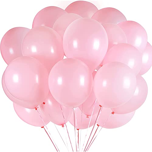 Hrobig Luftballons Rosa - 100 Stück 30 cm / 12 zoll Helium Ballons - Pastellrosa Latex Luftballon für Geburtstag, Hochzeit, Babyparty, Halloween Oder Weihnachten party Deko von Hrobig
