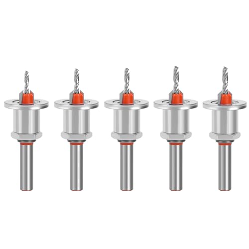 5 Pcs Klopfschraubenbohrer Mit Einstellbarem Stahllegier Legierungs Stahl Taper Counterversinken Bohrer Für Holzprojekte von Hrtyvhin
