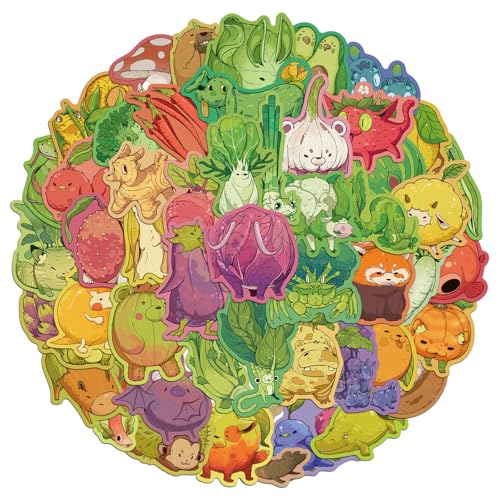 50pcs Obst Animal Aufkleber Für Notebook Wasserflasche Laptop Skateboard Sammelalbum Kinder Motivationsaufkleber von Hrtyvhin