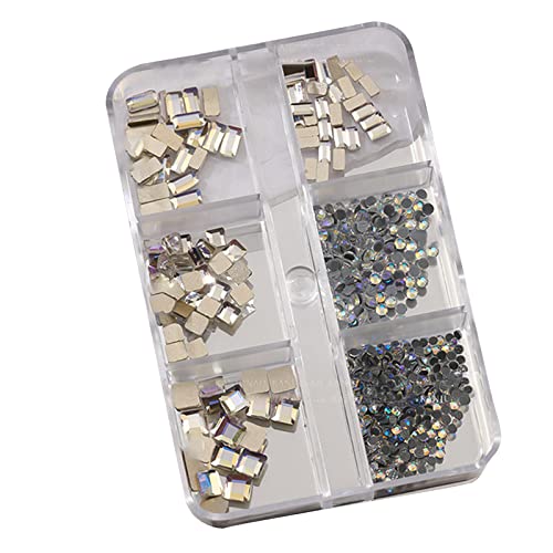 6 Fächer, vielseitig, funkelnd, flache Rückseite, Kristall-Strass-Kollektion, dekoratives Zubehör von Hrtyvhin
