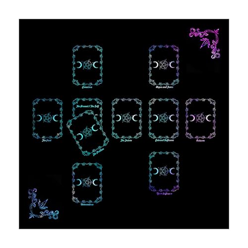 Hrtyvhin Divinations Tischdecke Lesekarte Astrologys Tarot Karte Tischdecke Altars Stoff Givinationen Brettspielzubehör von Hrtyvhin
