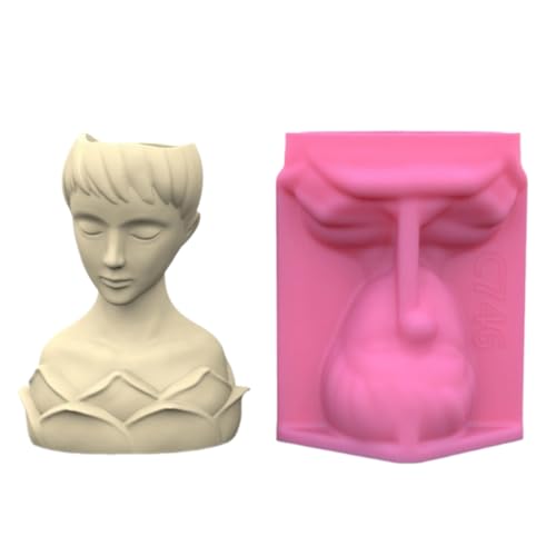 Portrait-Pflanzen-Blumentopf, menschliche Form, Silikonformen, Sukkulenten, Übertopf, Epoxidharz, Gartenfiguren, Outdoor von Hrtyvhin