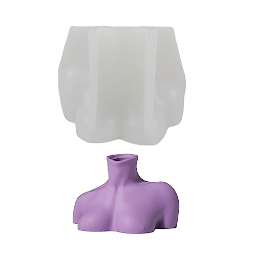 Silikonform für den halben Körper, Blumentopf, Epoxidharz, Gießform, Sukkulenten, Vase, Zement, Halter von Hrtyvhin