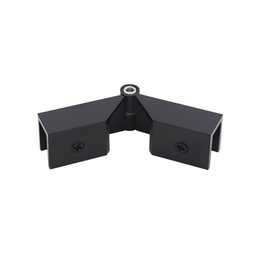 HsePank 1 Stück Glasbefestigungsclip, 90–180 Grad, Verbindungsstücke, Ecknutklemme, Duschtürhalterung for 8–12 mm Möbelbeschläge(Black) von HsePank
