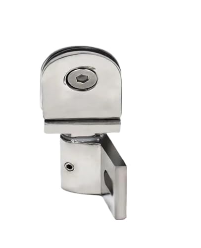 HsePank 1PC Badezimmer Glastür Clip/Klemme/Scharnier rotierende Welle Zinklegierung und Edelstahl kein Rost Dusche Zubehör(Stainless steel) von HsePank
