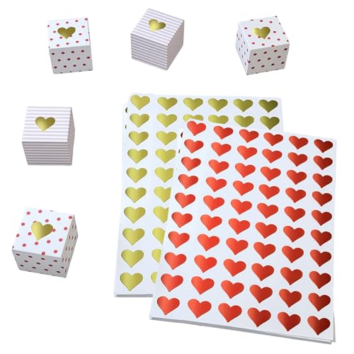 1200 Stück Herz Aufkleber Selbstklebend Gold Rote Herzen Sticker, Herzform Etiketten für Valentinstag Ostern Hochzeit Gästebuch Geschenkbeutel Siegel, Basteln und Scrapbooking Dekoration, 12.7mm 1200 Stück Herz Aufkleber Selbstklebend Gold Rote Herzen Sticker, Herzform Etiketten für Valentinstag Ostern Hochzeit Gästebuch Geschenkbeutel Siegel, Basteln und Scrapbooking Dekoration, 12.7mm von HsentimenH