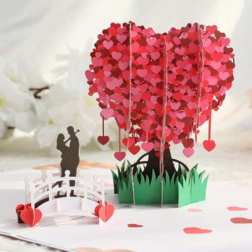 3D Karte für Valentinstag,Pop Up Karte für Geburtstag, 3D Liebesbaum Valentinstag Karte, Romantic Klappkarte mit Umschlag für Valentinstag, Hochzeit, Jubiläum, Geburtstag, Weihnachten 3D Karte für Valentinstag,Pop Up Karte für Geburtstag, 3D Liebesbaum Valentinstag Karte, Romantic Klappkarte mit Umschlag für Valentinstag, Hochzeit, Jubiläum, Geburtstag, Weihnachten von HsentimenH