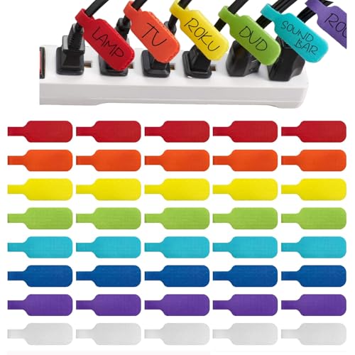 40 Stück Nylon Kabeletiketten Kabel, Wiederverwendbare Kabelbeschriftung, Mehrfarbige Kabelmarkierung Beschreibbare Kabel Beschriftung Zum Identifizierung von Kabel, Drähten 40 Stück Nylon Kabeletiketten Kabel, Wiederverwendbare Kabelbeschriftung, Mehrfarbige Kabelmarkierung Beschreibbare Kabel Beschriftung Zum Identifizierung von Kabel, Drähten von HsentimenH
