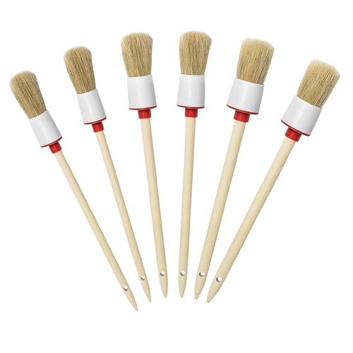 6 Stück Borstenpinsel Rundpinsel Set 20mm/25mm/30mm Pinsel Rund, Lackierpinsel Naturholz Rundpinsel Ringpinsel Set Wachspinsel zum Streichen von Wänden und Möbeln für den Hausgebrauch 6 Stück Borstenpinsel Rundpinsel Set 20mm/25mm/30mm Pinsel Rund, Lackierpinsel Naturholz Rundpinsel Ringpinsel Set Wachspinsel zum Streichen von Wänden und Möbeln für den Hausgebrauch von HsentimenH