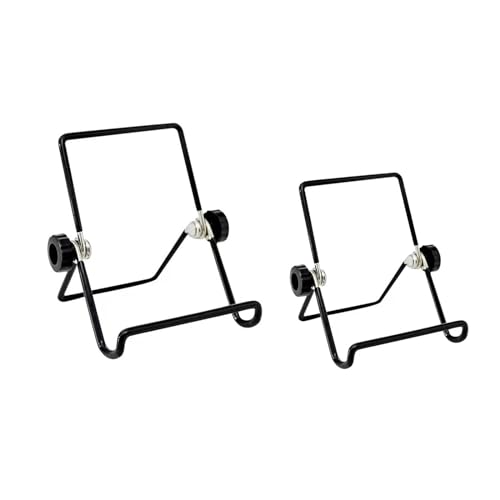 2 Stück Metall Tellerständer, Bilderrahmen Ständer, Staffelei Bilderrahmen Stand Verstellbare Faltbare, Eisen Staffelei Display Ständer für Foto Kunst Teller Bücher Bild und Tabletop Art (S + L) 2 Stück Metall Tellerständer, Bilderrahmen Ständer, Staffelei Bilderrahmen Stand Verstellbare Faltbare, Eisen Staffelei Display Ständer für Foto Kunst Teller Bücher Bild und Tabletop Art (S + L) von HsentimenH