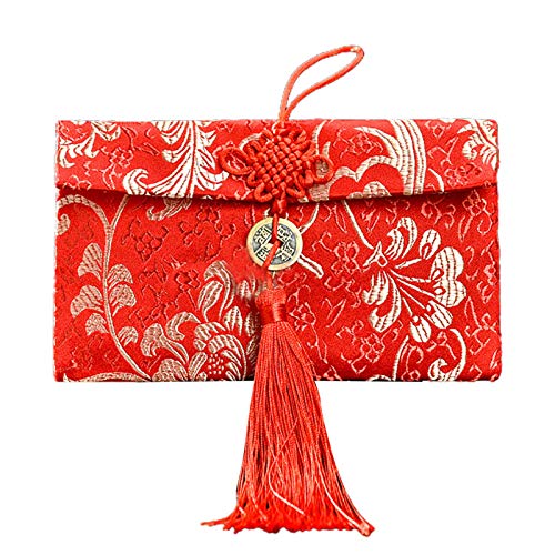 HongBao Umschläge aus Seide, rote Briefumschläge, Geschenkpapier für chinesisches Neujahr, Frühlingsfest, Geburtstag und Hochzeit N von HshDUti