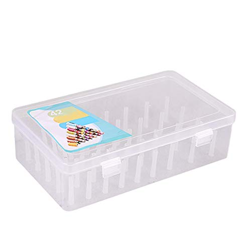 HshDUti Nähgarn-Box, 42 Spulen Nähgarn-Aufbewahrungsbox Organizer Behälter große Kapazität Nähgarnhalter Kunststoff Nähgarn-Organizer für Nähen, Sticken, Quilten transparent HshDUti Nähgarn-Box, 42 Spulen Nähgarn-Aufbewahrungsbox Organizer Behälter große Kapazität Nähgarnhalter Kunststoff Nähgarn-Organizer für Nähen, Sticken, Quilten transparent von HshDUti