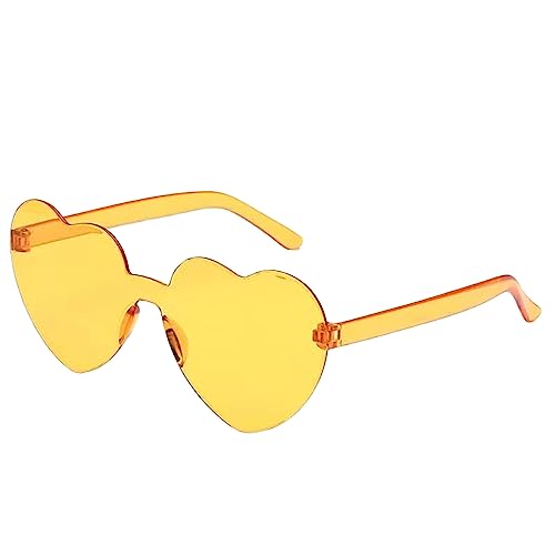 HshDUti Partybrille mit Herzmotiv, Hippie-Spezifikationen, Funky-Brille, Kostüm-Sonnenbrille, Festival-Outfits für Kinder und Erwachsene, Partyzubehör, Orange HshDUti Partybrille mit Herzmotiv, Hippie-Spezifikationen, Funky-Brille, Kostüm-Sonnenbrille, Festival-Outfits für Kinder und Erwachsene, Partyzubehör, Orange von HshDUti