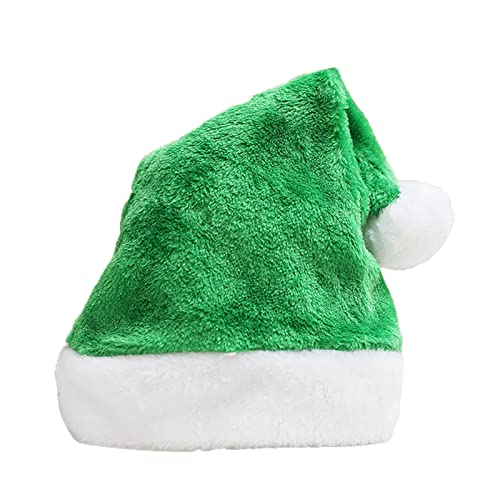 HshDUti Weihnachtsmütze für Erwachsene, Plüsch, luxuriös, Weihnachtsmannmütze, Samt, bequem, Weihnachtsmann-Outfit für Neujahr, festliches Partyzubehör, dickes klassisches Fell, Weihnachtsmannmütze, von HshDUti