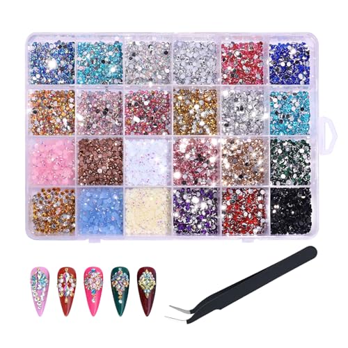 Hshenjhu 5500 Stück strasssteine für Nägel,24 Farbe Flache strasssteine,Harz Glitzersteine,3mm Runde Jelly Glitzersteine mit Pinzetten,bedazzler kit für DIY Nägel,Handwerk Kleidung Hshenjhu 5500 Stück strasssteine für Nägel,24 Farbe Flache strasssteine,Harz Glitzersteine,3mm Runde Jelly Glitzersteine mit Pinzetten,bedazzler kit für DIY Nägel,Handwerk Kleidung von Hshenjhu