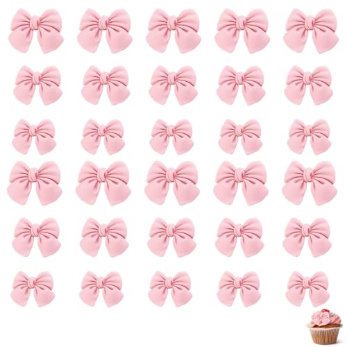 30 Stück Cupcake-Dekorationen mit Rosa Schleife, Geburtstagsdekoration,Regenbogen Kuchenaufsatz,Cupcake-Aufsätze mit Rosa Schleife,Kuchendekoration für Junggesellinnenabschied,Verlobungen,Hochzeit von Hshihaysx