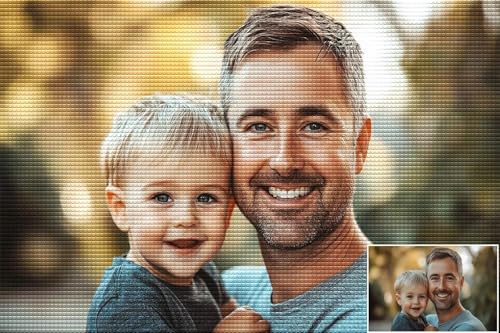 Diamond Painting Eigenes Foto 40x50cm, 5D DIY Diamond Painting Personalisiert, Custom Diamant Paintings Bilder Mosaik Bastelset Erwachsene, Malen Nach Zahlen Egenes Bild, Personalisiert Geschenk H-84 Diamond Painting Eigenes Foto 40x50cm, 5D DIY Diamond Painting Personalisiert, Custom Diamant Paintings Bilder Mosaik Bastelset Erwachsene, Malen Nach Zahlen Egenes Bild, Personalisiert Geschenk H-84 von Hsqpoobd