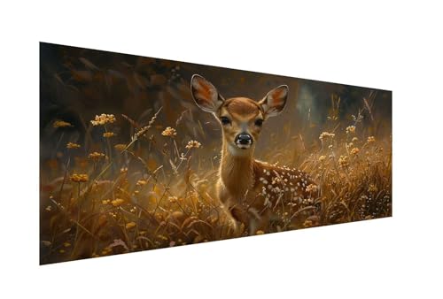 Diamond Painting XXL 30x60cm, 5D Diamond Painting Reh Diamond Painting Erwachsene, Diamant Painting Bilder Landschaft Diamond-Painting, für Wohnzimmer Schlafzimmer Wand Deko, Geschenk Mädchen ZJ-381 von Hsqpoobd