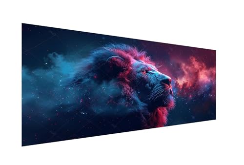 Diamond Painting XXL 60x120cm, 5D Diamond Painting Löwe Diamond Painting Erwachsene, Diamant Painting Bilder Tier Diamond-Painting, für Wohnzimmer Schlafzimmer Wand Deko, Geschenke für Frauen ZJ-211 von Hsqpoobd