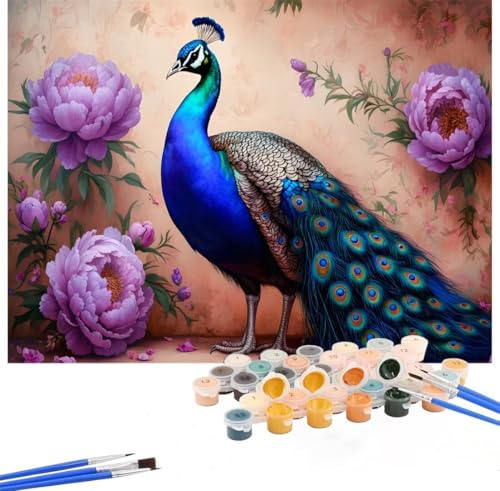 Pfau Malen Nach Zahlen Pfingstrose Malen Nach Zahlen Erwachsene 40x50cm, DIY Paint by Numbers mit Pinseln und Acrylfarbe Handgemalt Ölgemälde Leinwand für Zimmer Deko, Ohne Rahmen, Geschenk Hs-413 Pfau Malen Nach Zahlen Pfingstrose Malen Nach Zahlen Erwachsene 40x50cm, DIY Paint by Numbers mit Pinseln und Acrylfarbe Handgemalt Ölgemälde Leinwand für Zimmer Deko, Ohne Rahmen, Geschenk Hs-413 von Hsqpoobd