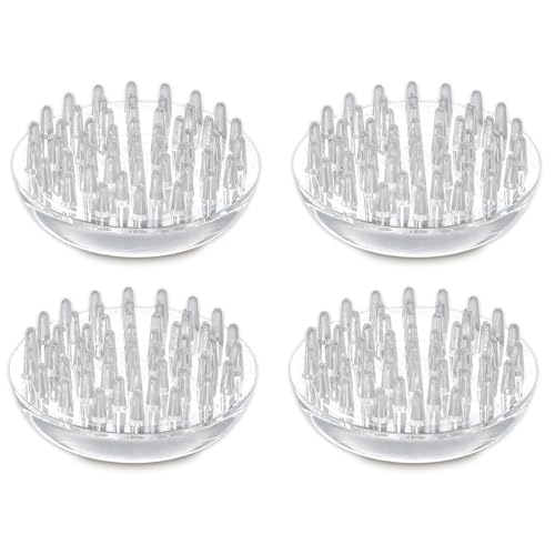 Teppichschutzbecher für Möbelbeine, transparente Anti-Bewegung, runde Spitze, Schutzpolster für Orbiculartisch- und Stuhlbeine und Rollen, 4 Stück Teppichschutzbecher für Möbelbeine, transparente Anti-Bewegung, runde Spitze, Schutzpolster für Orbiculartisch- und Stuhlbeine und Rollen, 4 Stück von Hsrag