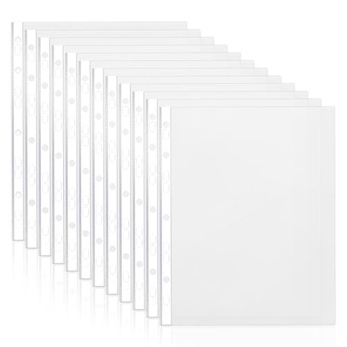 Transparente Kunststoffhüllen, A4, gelocht, 100 Stück, Poly-Hüllen, A4, 11 Löcher, Dokumententaschen für Ringbücher, Aktenordner, Hüllen Transparente Kunststoffhüllen, A4, gelocht, 100 Stück, Poly-Hüllen, A4, 11 Löcher, Dokumententaschen für Ringbücher, Aktenordner, Hüllen von Hsrag