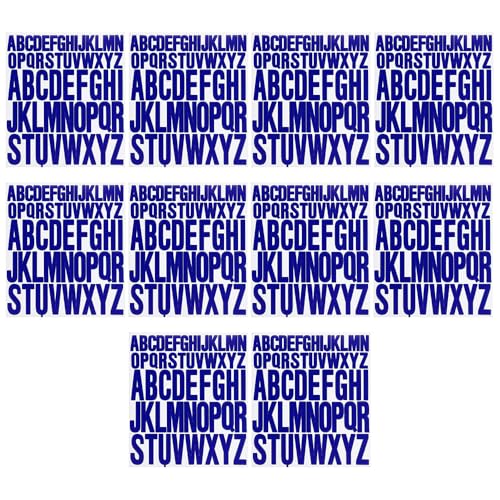 Hsthe Sea 10 Blatt selbstklebende Buchstabenaufkleber,dunkelblau,22 cm x 19,5 cm, Vinyl-Klebebuchstaben,wetterfeste Buchstabenaufkleber, Hausnummernaufkleber zum Einkleben von DIY-Scrapbook-Grußkarten von Hsthe Sea