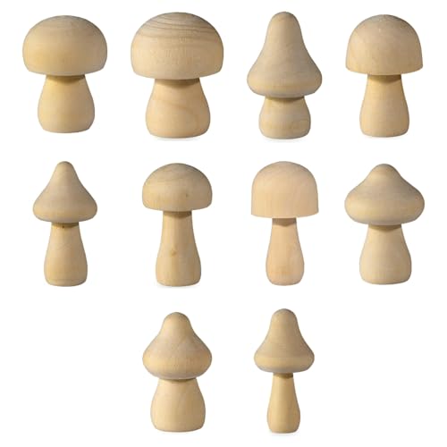 Hsthe Sea 10-teiliges Holzpilz-Set, bemalt, DIY-Holzpilze, mehrere Größen, für die Herstellung von Gartenzubehör, Heimdekoration und Kunsthandwerk, Weihnachtsbaum, kreative Geschenke Hsthe Sea 10-teiliges Holzpilz-Set, bemalt, DIY-Holzpilze, mehrere Größen, für die Herstellung von Gartenzubehör, Heimdekoration und Kunsthandwerk, Weihnachtsbaum, kreative Geschenke von Hsthe Sea