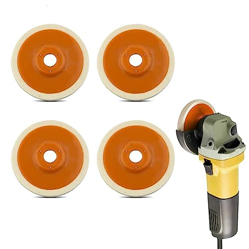 4 Stück Wolle Polieraufsatz Winkelschleifer 125mm Polierscheibe Winkelschleifer, für Polierscheiben für Bohrmaschine, Winkelschleifer Rotary Tool Schleifschleifen Tool 4 Stück Wolle Polieraufsatz Winkelschleifer 125mm Polierscheibe Winkelschleifer, für Polierscheiben für Bohrmaschine, Winkelschleifer Rotary Tool Schleifschleifen Tool von Hsupez