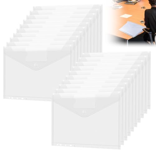 Hsyadazi 20 Stück Dokumentenmappen A4 - Premium Sammeltaschen mit Klettverschluss & Etikettentasche, Wasserdicht Dokumenten Mappe A4 Hsyadazi 20 Stück Dokumentenmappen A4 - Premium Sammeltaschen mit Klettverschluss & Etikettentasche, Wasserdicht Dokumenten Mappe A4 von Hsyadazi