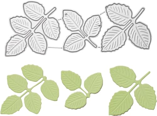 Silver Leaf Stanzschablonen für Scrapbooking, Künstler, Ahornblatt, Blume, Metall-Stanzformen für Scrapbooking, Basteln, Kartenherstellung, Prägeschablone von Htppzjr