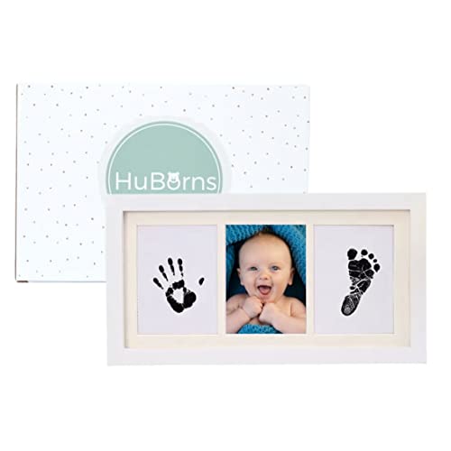 HuBorns - Baby Handabdruck und Fußabdruck - Bilderrahmen für Fuß und Handabdruck Set Gipsabdruck Baby - Erinnerung für Immer und als Dekoration des Kinderzimmers von HuBorns