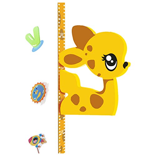 HuaHong Messlatte Kind, 3D Magnetisch Tier Höhe Wachstum Diagramm, Wandtattoo Messlatte Lineal Baby Messtabelle für Kinder Kinderzimmer Deko (Color : Deer) von HuaHong