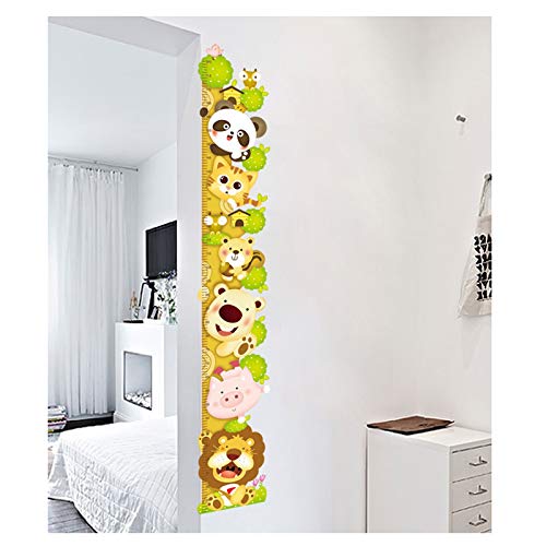 HuaHong Messlatte Kind, Tier Höhe Wachstum Diagramm, Wandtattoo Messlatte Lineal Baby Messtabelle für Kinder Kinderzimmer Deko von HuaHong