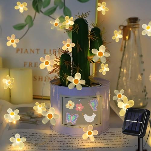 20er Micro LED Lichterkette Blumen,LED Blume Lichterkette Innen,für Garten, Terrasse, Balkon, Bäume, Hochzeiten, Party Deko von HuaMuDM