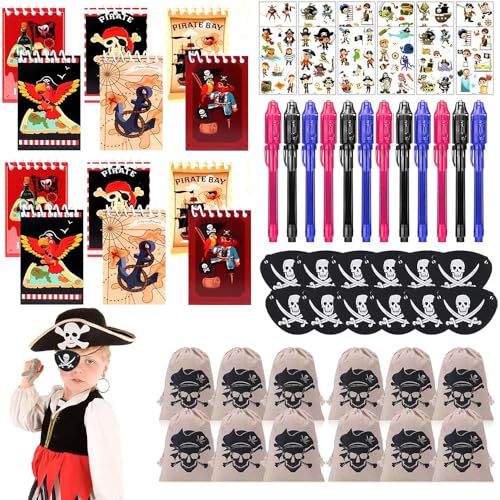 60 Stück Piraten Kindergeburtstag, Piraten Spielzeug Geschenke， Piraten Party Mitgebsel， Kindergeburtstag Piraten, Piratenparty Geburtstag Mitgebsel, Pirate Give Aways Gastgeschenk Kindergeburtstag von HuaMuDM