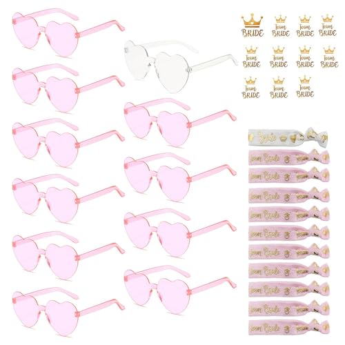HuaMuDM Jga Brille Team,Herz Sonnenbrille, Party Sonnenbrille Team Bride, Hippie Herzförmige Brille, JGA Partybrillen Bride Herz Brillen HuaMuDM Jga Brille Team,Herz Sonnenbrille, Party Sonnenbrille Team Bride, Hippie Herzförmige Brille, JGA Partybrillen Bride Herz Brillen von HuaMuDM