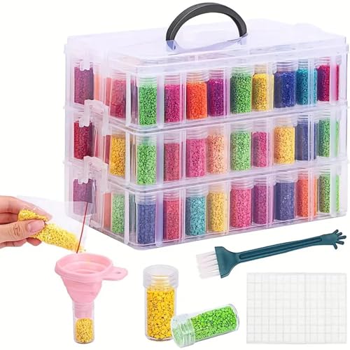 Huacan Diamond Painting Aufbewahrungsbehälter 150 Slots Perlen Organizer mit Diamond Painting Zubehör und Werkzeugen für DIY Diamond Art Huacan Diamond Painting Aufbewahrungsbehälter 150 Slots Perlen Organizer mit Diamond Painting Zubehör und Werkzeugen für DIY Diamond Art von Huacan