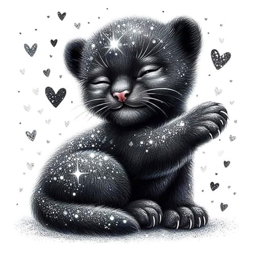 Huacan Diamond Painting Leopard Eckige AB Steine Erwachsene Diamant Paintings Bilder Voll Drill Malerei für Home Wall Decor Bild Größe 30x30cm von Huacan