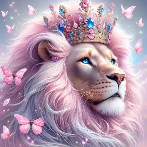 Huacan Diamond Painting Löwe Eckige AB Steine Erwachsene Diamant Paintings Bilder Voll Drill Malerei für Home Wall Decor Bild Größe 30x30cm von Huacan
