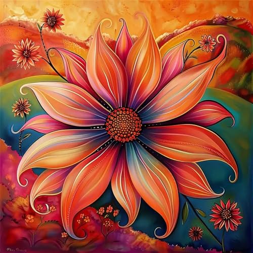 Huacan Diamond Painting Mandala Eckige Steine Erwachsene Diamant Paintings Blune Bilder Voll Drill Malerei für Home Wall Decor Bild Größe 30x30cm von Huacan