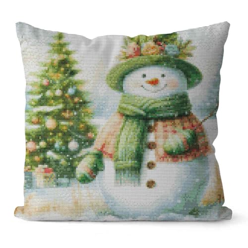 Huacan Kreuzstich Kissen Set Vorgedruckt Weihnachten Kissenbezug DIY Gebastelt Schneemann Stickset ohne Kissenkern für Anfänger Erwachsene 45x45cm Huacan Kreuzstich Kissen Set Vorgedruckt Weihnachten Kissenbezug DIY Gebastelt Schneemann Stickset ohne Kissenkern für Anfänger Erwachsene 45x45cm von Huacan
